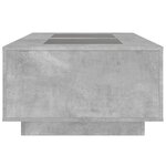 vidaXL Table basse avec LED infini gris béton 116x69x40 cm