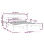 vidaXL Cadre de lit Blanc Bois de pin massif 150x200 cm Très grand