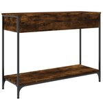 vidaXL Table console chêne fumé 100x34 5x75 cm bois d'ingénierie