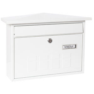 Boîte aux Lettres en Acier Deco E5701 Fond Étroit Anti-pluie Blanc
