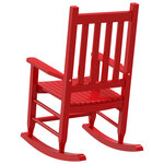 vidaXL Chaises à bascule enfants lot de 2 rouge bois peuplier massif