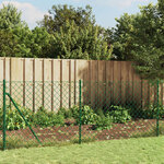 vidaXL Clôture à mailles losangées avec bride vert 1 1x25 m