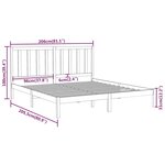 vidaXL Cadre de lit Marron miel Bois massif 200x200 cm