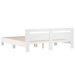 vidaXL Cadre de lit avec tête de lit blanc 200x200cm bois d'ingénierie
