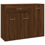 vidaXL Buffet Chêne marron 88x30x70 cm Bois d'ingénierie