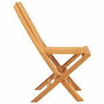vidaXL Chaises de jardin pliantes lot de 4 47x47x89cm bois massif teck