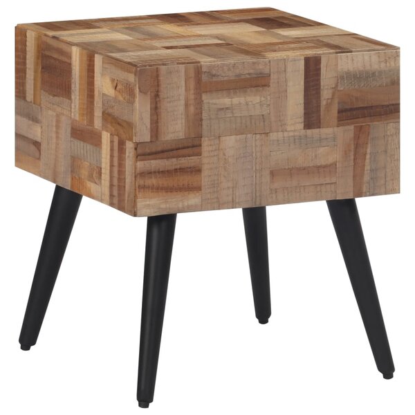 vidaXL Table d'appoint 40x40x45 cm teck de récupération massif