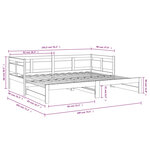 vidaXL Lit coulissant Blanc Bois de pin solide 2x(90x190) cm