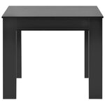 vidaXL Table à dîner extensible Noir brillant 175x90x75 cm