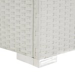 vidaXL Chaise longue avec coussin Résine tressée Blanc