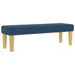 vidaXL Lit à Sommier avec Matelas & Banc Bleu 180x200 cm Tissu