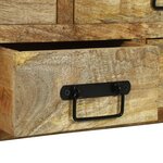 vidaXL Table Basse 90x50x38 cm en Bois Massif de Mangue Brut