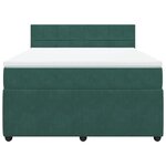 vidaXL Sommier à lattes de lit et matelas Vert foncé 140x200cm Velours