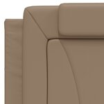 vidaXL Cadre de lit avec tête de lit Cappuccino 100x200 cm Similicuir