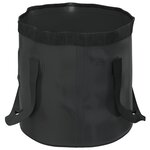 vidaXL Seaux pliables 2 Pièces noir 30 L PVC