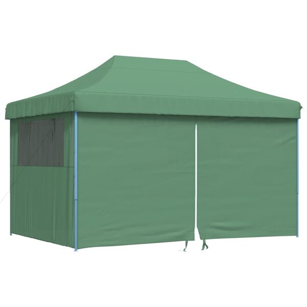 vidaXL Tente de réception pliable escamotable 4 parois latérales vert