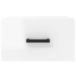 vidaXL Table de chevet murale blanc brillant 35x35x20 cm