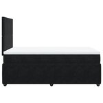 vidaXL Sommier à lattes de lit avec matelas noir 120x190 cm velours