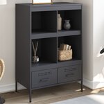 vidaXL Buffet haut anthracite 68x39x101 5 cm acier laminé à froid
