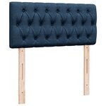 vidaXL Sommier à lattes de lit avec matelas Bleu 100x200 cm Tissu