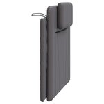 vidaXL Coussin de tête de lit gris 100 cm similicuir