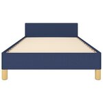 vidaXL Cadre de lit avec tête de lit Bleu 80x200 cm Tissu