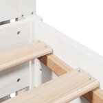vidaXL Cadre de lit sans matelas blanc 140x190 cm bois de pin massif
