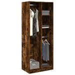 vidaXL Garde-robe chêne fumé 80x50x200 cm bois d'ingénierie