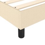 vidaXL Cadre de lit Crème 140 x 200 cm Tissu