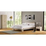 Armoire décor chêne brossé 2 portes et 2 tiroirs 61 cm