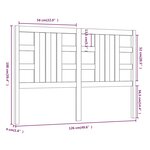 vidaXL Tête de lit Blanc 126x4x100 cm Bois massif de pin