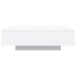 vidaXL Table basse avec lumières LED blanc 100x100x31 cm