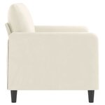 vidaXL Canapé à 2 places Crème 120 cm Velours