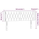 vidaXL Tête de lit à LED Vert foncé 163x16x78/88 cm Velours