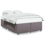 vidaXL Cadre de lit Gris 140x190 cm Similicuir