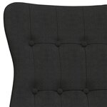 vidaXL Chaise de relaxation Noir Tissu