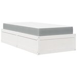 vidaXL Lit avec matelas blanc 90x200 cm bois massif de pin