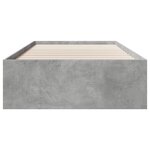 vidaXL Cadre de lit gris béton 90x190 cm bois d'ingénierie