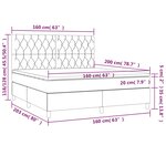 vidaXL Sommier à lattes de lit avec matelas Gris clair 160x200cm Tissu