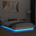 vidaXL Cadre de lit avec lumières LED blanc 160x200 cm