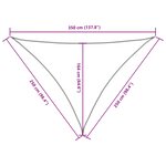 vidaXL Voile de parasol tissu oxford triangulaire 2 5x2 5x3 5 m noir