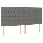 vidaXL Sommier à lattes de lit avec matelas Gris foncé 180x200cm Tissu