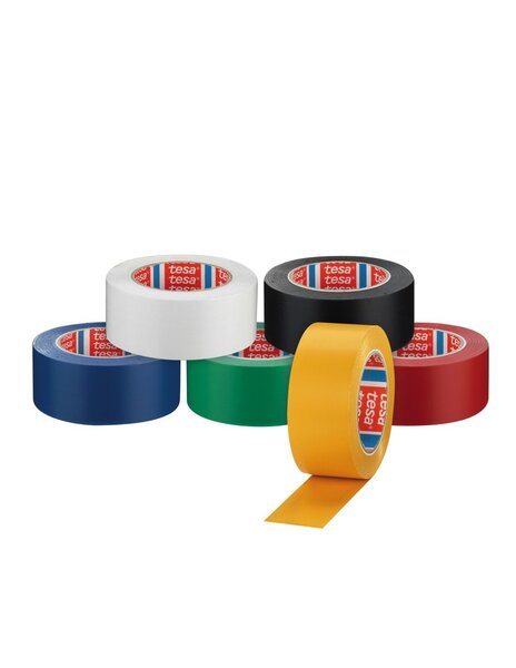 (blister de 6) ruban adhésif de marquage au sol pvc tesa® 4169 bleu