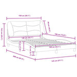 vidaXL Cadre de lit avec tête de lit Marron 140x190 cm Similicuir