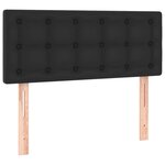 vidaXL Sommier à lattes de lit avec matelas Noir 100x200 cm Similicuir