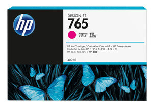 Hp hp 765 400 ml magenta ink cartridge hp 765 cartouche d encre magenta capacite standard 400ml pack de 1