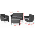 Keter Jeu de canapés de jardin 8 Pièces Salemo Graphite 236629