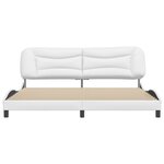 vidaXL Cadre de lit sans matelas blanc 200x200 cm similicuir