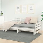 vidaXL Lit coulissant blanc bois de pin massif 2x(90x200) cm