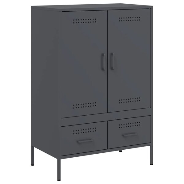 vidaXL Buffet haut anthracite 68x39x101 5 cm acier laminé à froid